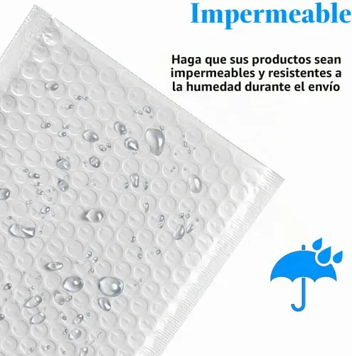 Vista 5 de Immuson Sobres blancos de burbujas de polietileno de 8.5 x 11 pulgadas, 25 bolsas de envío autoselladas, bolsas de embalaje, sobres acolchados