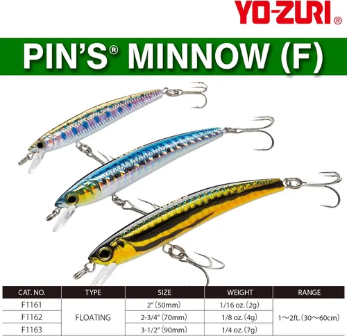 Vista 2 de Duel Yo Zuri F 1161 Pins Minnow Floating Diver Lure 1