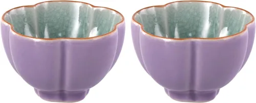 Vista 16 de KAMMAK Juego de 2 tazas de té pequeñas de porcelana de 6.7 onzas, tazas de té japonesas de cerámica para el hogar, fiesta, oficina, juego de té