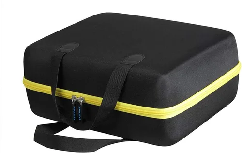 Vista 2 de Anleo Funda de viaje rígida para DEWALT DCC020IB 20V Max Inflator con batería (cremallera negra+amarilla)