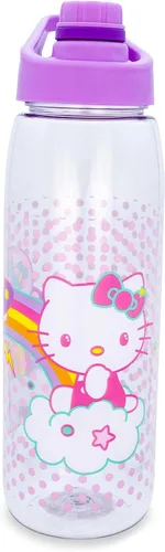 Vista 3 de Silver Buffalo Sanrio Hello Kitty y sus amigos presentan botella de agua Joey con tapa roscada, 28 onzas (833 ml)