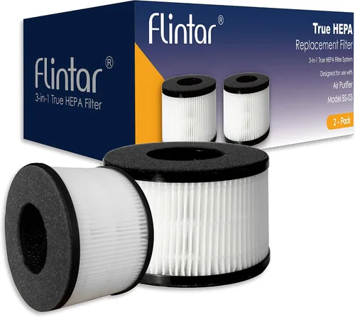 Vista 3 de Filtro de repuesto BS-03, compatible con PARTU y SLEVOO BS-03 HEPA purificador de aire, paquete de 2