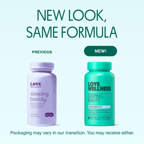 Vista 2 de Love Wellness Sleeping Beauty Apoyo para dormir con melatonina, magnesio y L-teanina Promueve el sueño reparador, la relajación y la calma