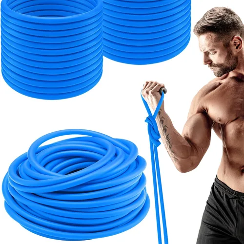 Vista 11 de 1 Rollo Tubos de Resistencia Tubo Elástico de Látex 50ft Bandas de Ejercicio Tubo de Ejercicio para Terapia Física, Pilates de Tren Inferior