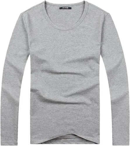 Vista 12 de XUDIAN. Camiseta de manga larga para hombre, cuello redondo