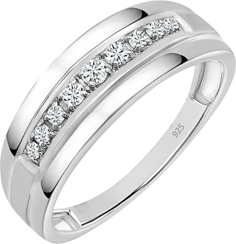 Vista 11 de Dazzlingrock Collection 0.23 Ctw Round Natural Diamond Nine Stone Single Row Wedding Band for Men in 925 Sterling Silver Negro diamond
