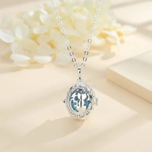 Vista 2 de Paquete de 2 collares difusores de piedra de lava de animales lindos para mujeres, juego de joyas de aromaterapia de aceite esencial, elefante