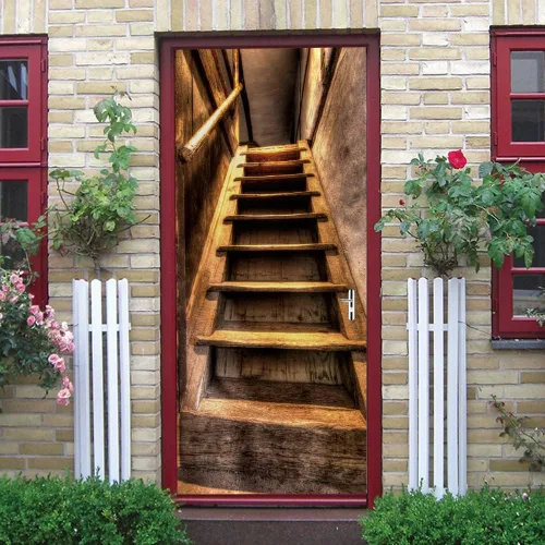 Vista 48 de Calcomanías 3D para puerta, murales para despegar y pegar, papel tapiz de caballo, calcomanías autoadhesivas extraíbles de PVC, impermeable, póster