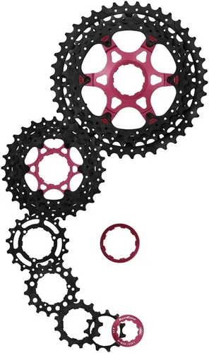 Vista 3 de SunRace CSMX3 1146T - Cassette unisex para adultos de 10 velocidades Negro