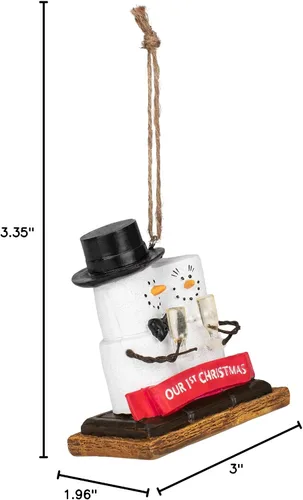Vista 6 de Ganz S'Mores Adorno de nuestra primera Navidad, 3.4 pulgadas, multicolor
