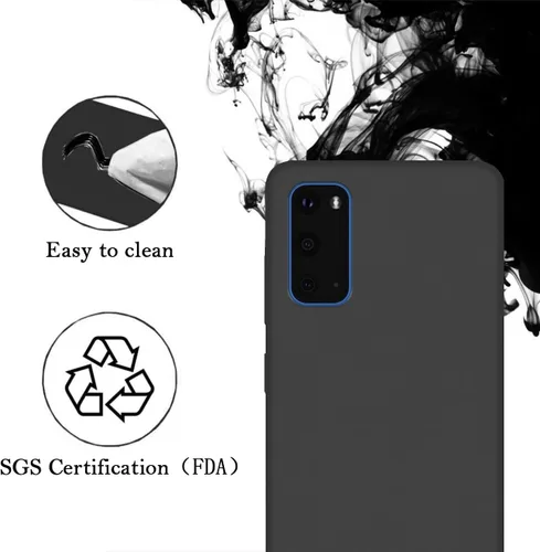 Vista 6 de Funda personalizada para teléfono Galaxy S20, funda protectora de TPU suave contra arañazos, color negro