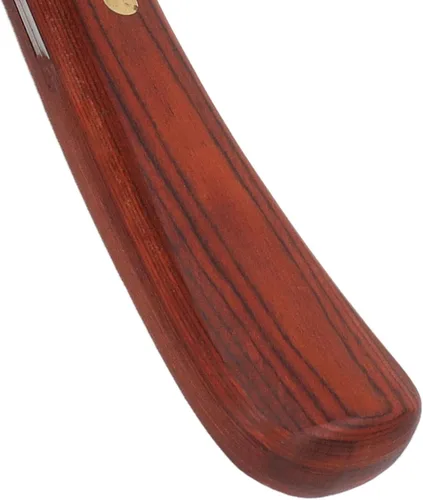 Vista 3 de ANGGREK Cuchillo de pezuñas,Herrador de caballo,Tijeras de recortadora de pezuñas de goma Mango de madera multiusos Ganado Caballo Cortador