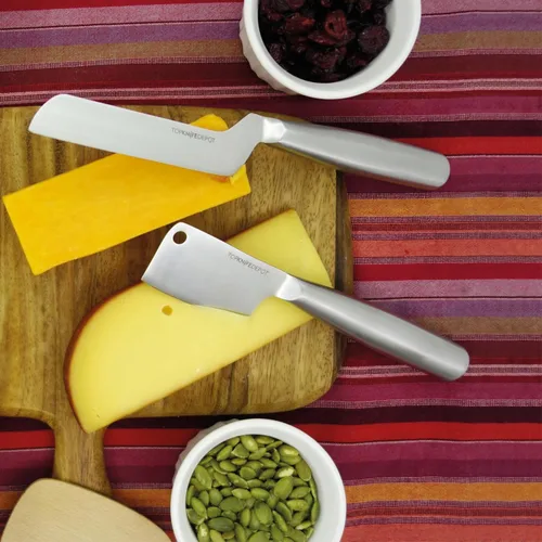 Vista 5 de TopKnife - Juego de 2 cuchillos de queso firme, caja magnética incluida