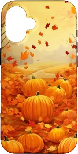Vista 32 de Autumn Falling Leaves Pumpkin Spice Harvest Happy Autumn Case for iPhone 17