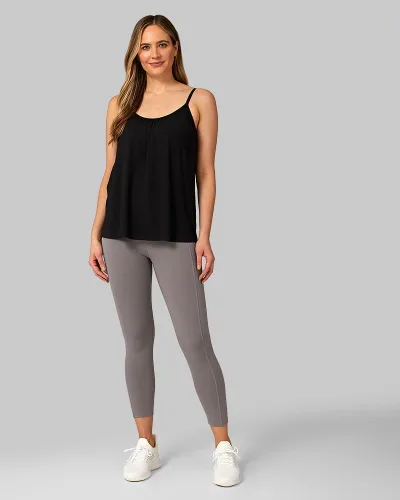 Vista 5 de 32 DEGREES Camiseta de tirantes para mujer, drapeada, con copa integrada