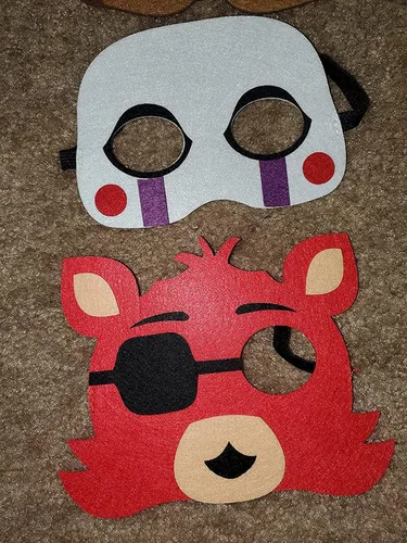Vista 4 de eHoome 10 unidades por juego de máscaras FNAF suministros de fiesta de Five Nights at Freddy máscaras elásticas suministros de fiesta de disfraces