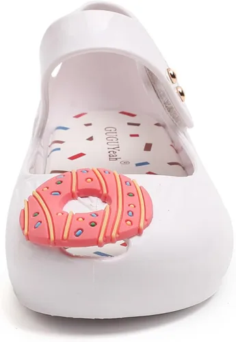 Vista 4 de Zapatos de gelatina de vestir para niñas, sandalias de gelatina para cosplay, zapatos planos de princesa Mary Jane