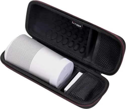 Vista 11 de LTGEM - Carcasa rígida de EVA para altavoz Bluetooth Bose SoundLink Revolve or Revolve (Serie II) con bolsillo de malla, color negro