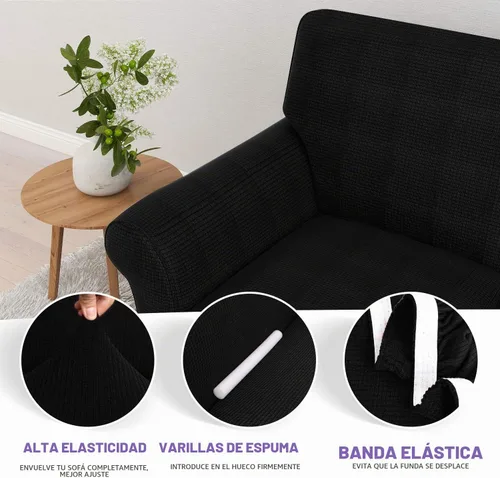 Vista 5 de ZNSAYOTX Fundas para sillas con brazos para sala de estar, con alta elasticidad, de elastano, aptas para mascotas, fundas protectoras para muebles