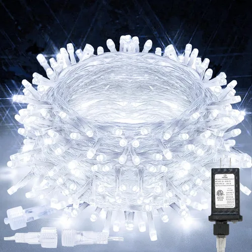 Vista 9 de suddus - Guirnalda 100 luces led conectable, control remoto, enchufe, impermeable, regulable, cable transparente, exterior, otoño, Halloween, Acción