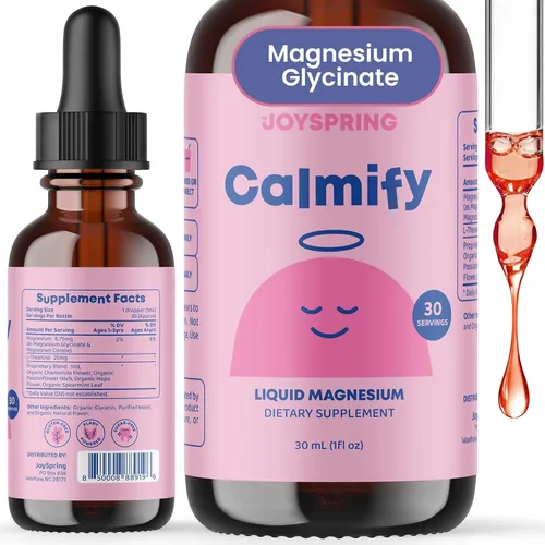 Vista 2 de JoySpring Calmify Magnesium Glycinate and Genius Drops for Kids
