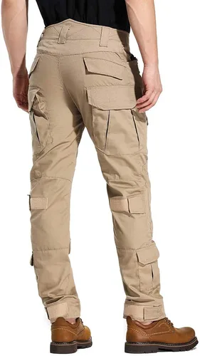 Vista 2 de TRGPSG Pantalones tácticos para hombre, pantalones de senderismo, pantalones cargo de camuflaje militar, pantalones de trabajo casuales