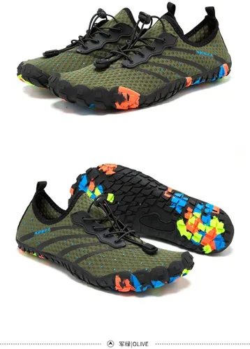Vista 2 de New Men's and Women's Beach Shoes Quick-Drying Shoe Couple's Outdoor Swimming Five-Finger Shoes Wading Upstream Shoes Snorkeling Water Skiing Shoes