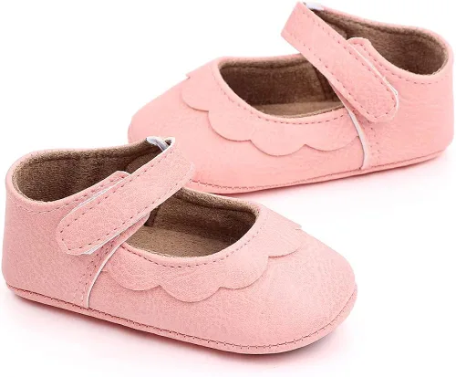Vista 4 de Enteer Zapatos de cuero retro con botones Mary Jane para niña