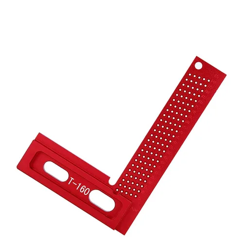 Vista 7 de Regla de marcado, regla de carpintería de aleación de aluminio, resistente al desgaste, herramienta de medición de ángulo recto resistente al óxido