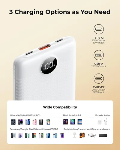 Vista 4 de Mini cargador portátil ultrafino de 10000 mAh y calentadores de manos eléctricos recargables, 2 paquetes de regalo