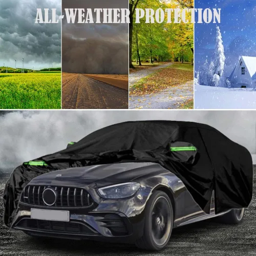 Vista 6 de Fundas impermeables para automóvil compatibles con Mercedes Benz Clase E E300 E350 E400 E450 2006-2024, para todo tipo de clima, ajuste