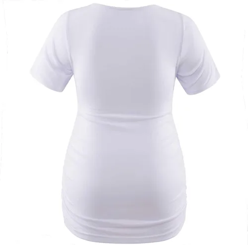 Vista 2 de Bhome Camiseta de maternidad de manga corta para el verano en capas