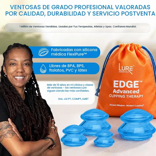 Vista 7 de Juego de terapia de ventosas de silicona, tazas de masaje profesional para terapia de ventosas, kit de 4 tazas para masaje, liberación miofascial