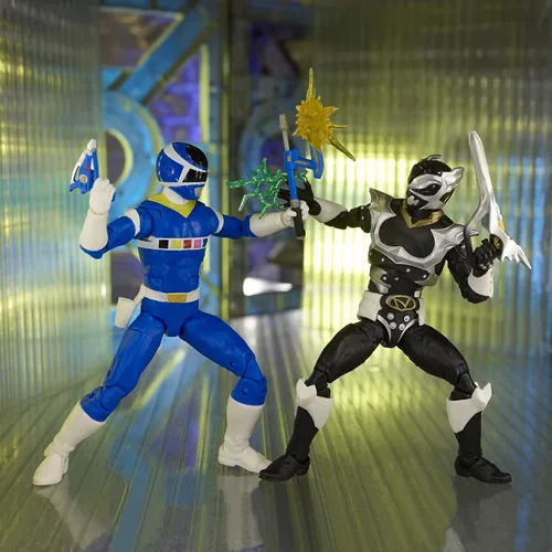 Vista 7 de Power Rangers Lightning Collection in Space Blue Ranger Vs. Silver Psycho Ranger, paquete de 2 figuras de acción coleccionables de 6 pulgadas