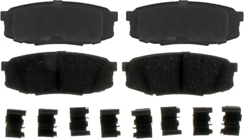 Vista 2 de Raybestos Juego de pastillas de freno de disco metálicas delanteras y traseras de repuesto prémium para camiones especiales y SUV seleccionados