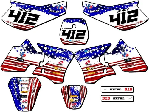 Vista 4 de Kit de base gráfica TTR 90 Merica Grey Senge 2000-2008 compatible con Yamaha