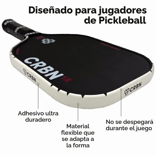 Vista 3 de CRBN Pickleball - Cinta Protectora de Borde - Cinta Protectora para Borde de Pala de Pickleball - Negra 12-14mm Paquete de 4 Negro