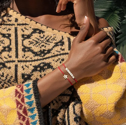 Vista 2 de KARMA AND LUCK Women's 925 Sterling Silver, Adjustable Drawstring Closure Red String Bracelet for Spiritual Power 6" - 9" adjustable Available in