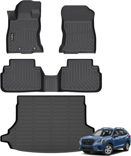 Vista 100 de Tapetes de piso para todo clima y forro de carga con respaldo para Chevrolet Suburban de 7 asientos 2021-2025 / GMC Yukon XL de 7 asientos