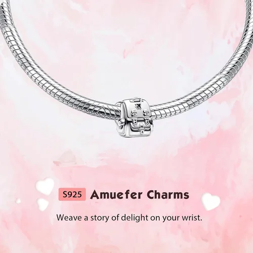 Vista 96 de Amufer S925 Charms for Women, compatible with Pandora Bracelets and Necklaces, Jewelry Gift