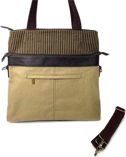 Vista 5 de Chala Bolsos de hombro convertibles de lona con monedero Chala - OLIVE erizo