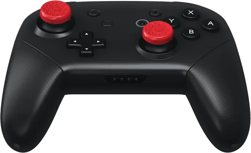 Vista 3 de KontrolFreek No-Slip Thumb Grips for Nintendo Switch Pro and Switch 2 Controller 4-Pack Red & Black