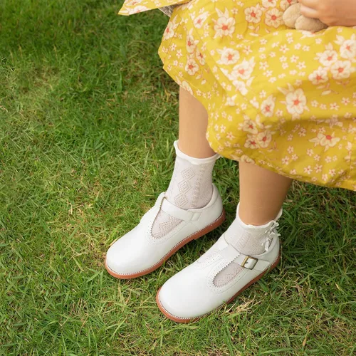 Vista 3 de Felix & Flora - Zapatos de vestir para niña pequeña, tipo Mary Jane, zapatos planos tipo ballet, para una Pascua florida, para fiesta, para niñas