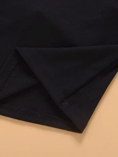 Vista 4 de OYOANGLE Paquete de 2 camisetas de manga larga con cuello alto falso para niño