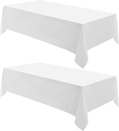 Vista 12 de Mantel Cuadrado 52 x 52 Pulgadas Manteles Negros Resistente a Manchas y Arrugas Lavable de Poliéster para Fiestas, Buffets y Bodas Mantel