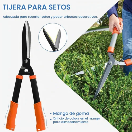 Vista 3 de ECOOPTS Juego de herramientas de jardín de 3 piezas con podadora, tijeras de setos y podadora de derivación, kit de cuidado de árboles y arbustos