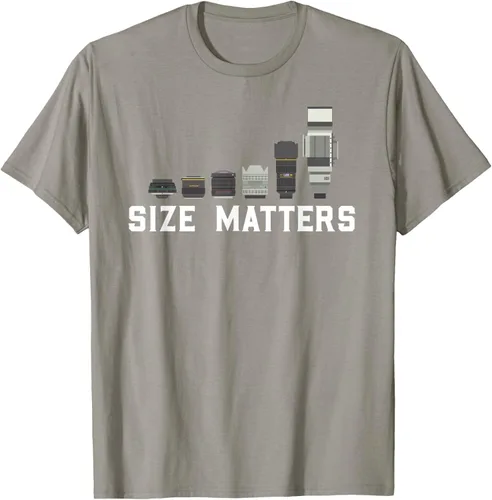Vista 8 de Photography Camera Lens Size Matter Photographer Shutterbug Camiseta Negro