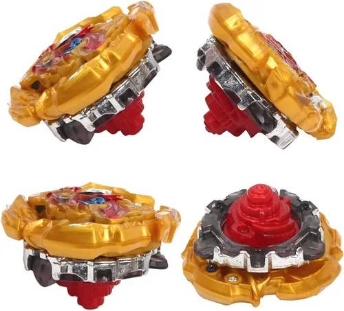 Vista 8 de Juego de 8 piezas Burst Gyros Battling Top Battle Burst de alto rendimiento, amarillo