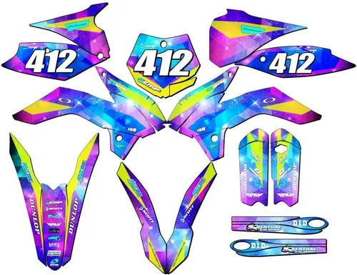 Vista 5 de Kit de base gráfica KADET Galaxy Senge 2013-2014 SX 105 Space compatible con KTM
