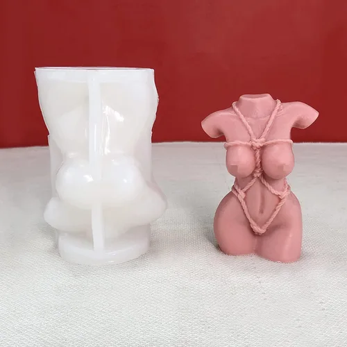 Vista 2 de Moldes de vela – Molde de silicona para hacer velas, moldes 3D de bricolaje para cera de soja, cera de abejas, vela perfumada, regalos del día